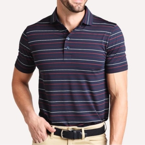 G/FORE Other - G/Fore Golf Polo Men’s Size Medium Red White & Blue Short Sleeve Performance